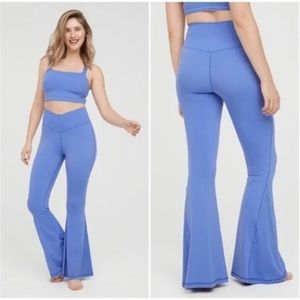 Aerie OFFLINE Real Me High Waisted Crossover Flare Legging - (Small Long)